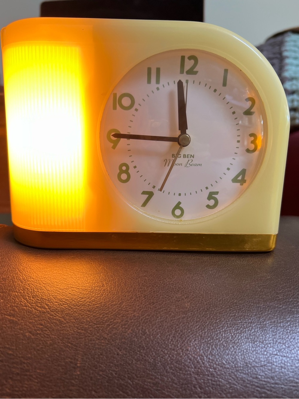 Westclox Yellow Light-up Alarm Clock - Big Ben • Moon Beam - Model #43000